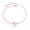 Rose Gold, variant on 14K White Gold Heart Anklet Ankle Bracelet for Women with genuine crystals, 9.5 in, Cable Chain in 14K Plated