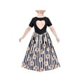 thumbnail image 1 of Robe Fille Noire Tee Tournesol Robe d'Été Cœur Décontractée Princesse Vacances 6 Ans, 1 of 1