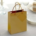 thumbnail image 2 of Efavormart 12 Pack Gold Foil Paper Gift Bags with Handles For Party Favors, Shiny Metallic Euro Tote Bags - 7", 2 of 11