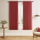 thumbnail image 1 of Juego de cortinas Guken Blackout, 160 cm de longitud, 2 paneles, color rojo, lino, 1 of 7