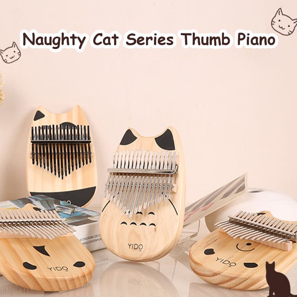 17 Keys Wood Kalimba Mini Finger Piano Music Gifts for Kids Adults Beginners