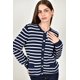 thumbnail image 4 of Cardigan de punto con botones Roman Fashion /Juvenil, 3140 (Marino rayas) azul marino CH, 4 of 5