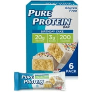Pure Protein Bars, Birthday Cake, 20g Protein, 6 Ct 1 ea (Pack of 4)