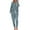Gray Blue, variant on MOSHU Two Piece Womens Pajama Sets Button Down Shirts and Drawstring Pants with Pockets Solid Lounge Sets for Women