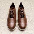 thumbnail image 2 of Zapatillas de Vestir para Hombre Bruno Marc MaxFlex Marrón y Blanco Talla 10.5, 2 of 9