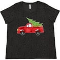 thumbnail image 3 of Inktastic Christmas Vintage Truck with Christmas Tree Women's Plus Size T-Shirt, 3 of 5