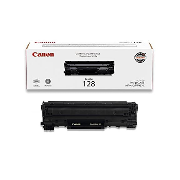 Canon Genuine 128 Black Toner Cartridge Compatible with MF4450, MF4770n, MF4570 Series, MF4800 Series, D530, D550, L100, L190