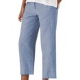 thumbnail image 2 of IDALL Linen Pants Women Petite Pants Women New Casual Fashion Thin Cotton Pants Solid Color High Waist Harlan Pants Casual Pants Lounge Pants Women Summer Pants Blue M, 2 of 3