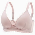 thumbnail image 2 of YHAJDS Women's Seamless Comfortable Daily Bra， Bras For Women Wireless Bra Plus Size Front Closure Fixed Cup Supportive Back Smoothing Comfortable, 2 of 5