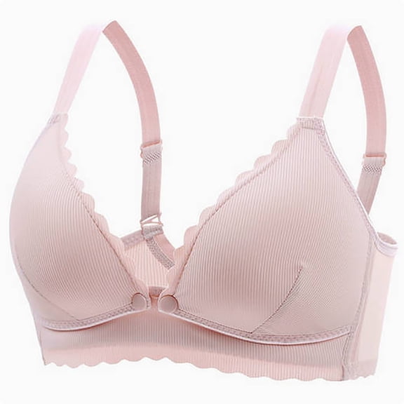 REORIAFEE Women Bras Wireless Front Closure Adjustable Straps No Underwire Push up Bralette Comfortable Padded Bras S-2XL