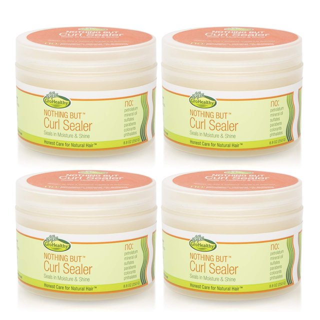 Nada más que sellador de rizos: sellador suave, no irritante, sin sulfato, hidrata y añade brillo para todo tipo de cabello natural rizado y saludable, 8.8 oz individual