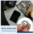 thumbnail image 4 of Uxcell Round Shaped Spring Snap Keychain Clip, 10 Pcs Metal Trigger Keychain Hook for Purses Wallet Belts Hardware Black 25 mm, 4 of 7