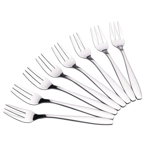 Pekky 12 Piece 3-Tine Cake Forks Stainless Steel Tasting Appetizer Forks 6-INCH