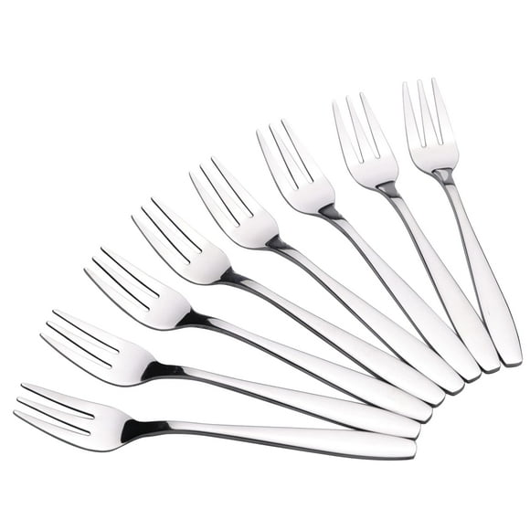 Pekky 12 Piece 3-Tine Cake Forks Stainless Steel Tasting Appetizer Forks 6-INCH