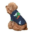 thumbnail image 5 of Fotbe Dinosaur Astronaut Space Surfing Print Small Dog Sweater Hoodies Pet Grey Hooded Soft Fleece Sweatshirts with Pocket Fall Winter Puppy Cat Sweaters Warm Clothes-Large, 5 of 7