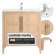 thumbnail image 2 of Fine Fixtures Leafside 30 Inch Bathroom Vanity with Sink in Sand Oak, 2 of 8