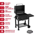 thumbnail image 5 of Expert Grill Charcoal Grill, 24 Inch Heavy Duty Charcoal Grill with Wheels, Black, 5 of 15