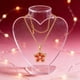 thumbnail image 4 of Collar de flores para mujer, colgante de flor de cristal giratorio, ajustable, giratorio, ideal para San Valentín, regalo de metal., 4 of 6