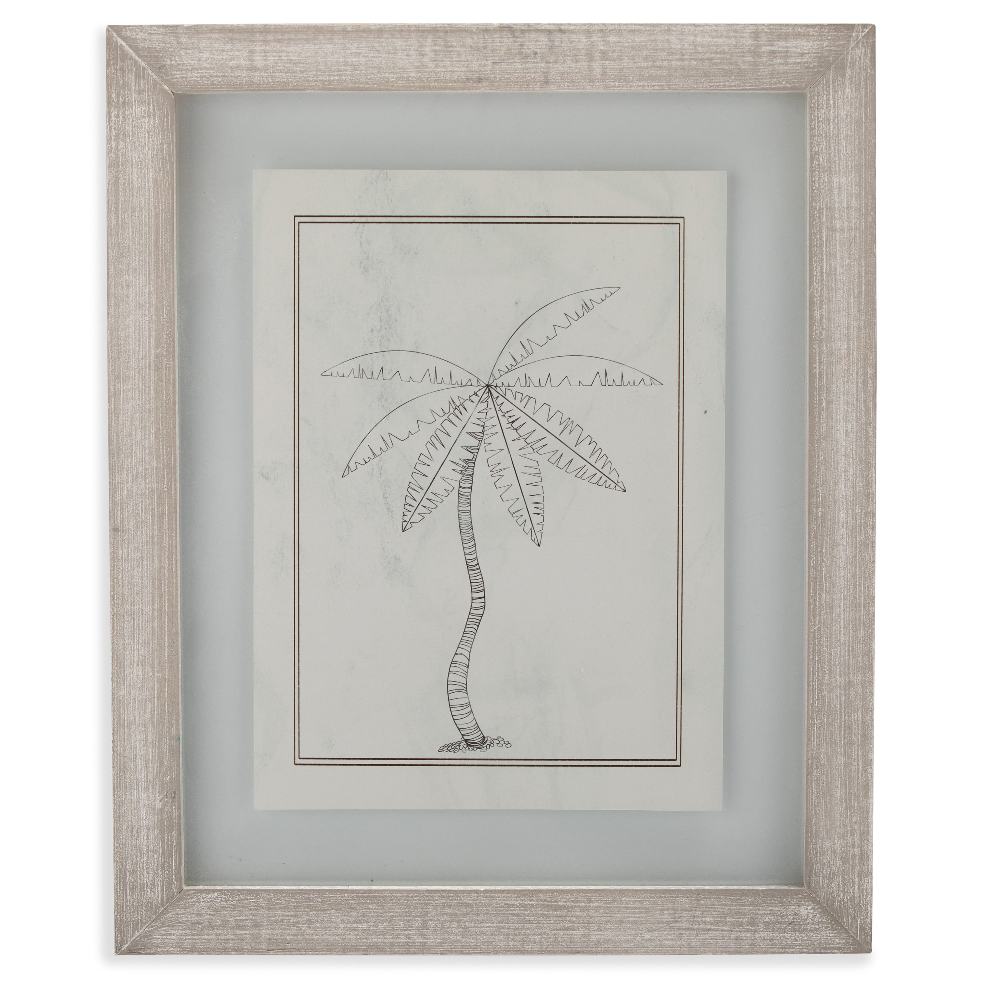 Palm Tree Gray Wood 13 5 X16 Frame By Drew Barrymore