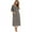 Grey, variant on POINTERTECK Women Zipper Robes with Pockets  Full Length Nightgowns Loose Housecoat 3/4 Sleeve Loungewear  Breastfeeding Sleepwear