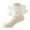 White, variant on lnmuld Kids Socks Toddler Girls Lace Socks with Ripple and Ruffle Trim Non- Floor Grip Socks for Babies Size:4-6 Years