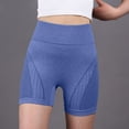 thumbnail image 2 of Gibobby Shorts Mujer Pantalones de yoga de cadera de melocotón para mujer Fitness Elástico Transpirable Levantamiento de cadera Deportes casuales Pantalones de fitness para co(Azul, M), 2 of 5