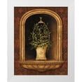 thumbnail image 3 of Pamela Gladding 15x18 White Modern Wood Framed Wall Art Titled - Olive Topiary Niches I, 3 of 5
