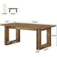 thumbnail image 2 of Tribesigns 63-Inch Executive Computer Desk, Large Home Office Desk, Industrial Writing Table with Solid Wooden Base, Workstation Work Desk, Rustic Brown, 2 of 5