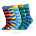 thumbnail image 1 of Baberdicy Long Striped Men's Socks Cotton Tall Socks Large Size, 1 of 5