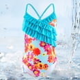 thumbnail image 2 of Utlike Girls One-Piece Swimsuit Fish Scale Swimwear Kids Bathing Suit For For Beach Swimming Pool Swimming Class Hot Spring Size 8 Years-10 Years, 2 of 3