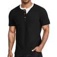 thumbnail image 1 of Tee-Shirt à Manches Courtes Texturé en Tricot Col Rond pour Usage Quotidien Décontracté Haut Léger avec Design en Couches et Détail Coloré, 1 of 7