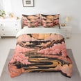 thumbnail image 2 of Homewish Japanese Theme 7pcs Bedding Comforter Set,Cherry Blossom Queen Bedding Sets,Pink Sakura Queen Sheet Sets For Men Women,Super Cozy Room Decor Reversible, 2 of 8