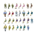 thumbnail image 2 of 50pcs Painted Model Train Seated People Passengers Figures Layout 1:50 HO Scale, 2 of 8