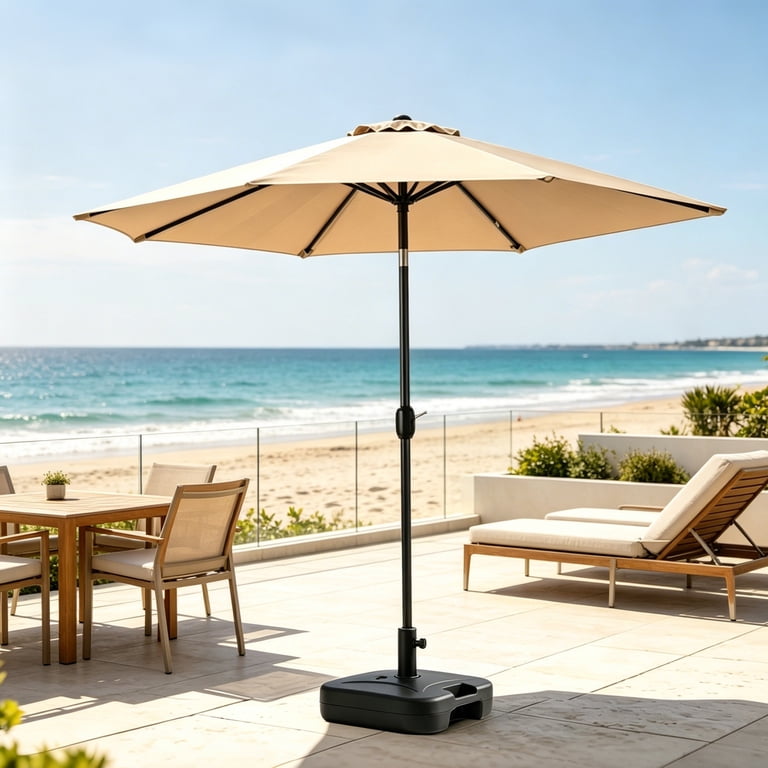 Abble Fillable Umbrella Base, 81 lbs, Black photo 6