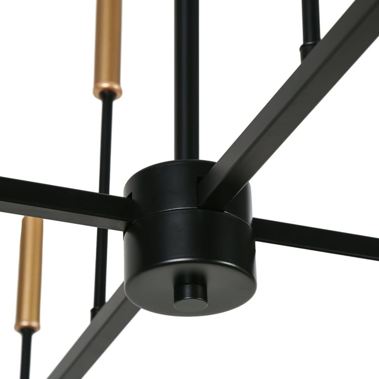 LNC Ukiiyoa 8-Light Matte Black Modern/Contemporary Led Bare Bulb