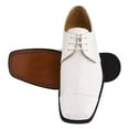 thumbnail image 2 of LIBERTYZENO Mens Genuine Leather Male Oxford Style Lace Up Dress Shoes, White, 2 of 8