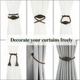 thumbnail image 5 of Magnetic Curtain Tiebacks Rope Modern Handmade Curtain Tie Backs Decorative Drapes Weave Holdbacks for Window Décor, Black, 5 of 6