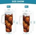 thumbnail image 6 of Basketballs 40 oz Tumbler with Handle and Straw Lid Vacuum Insulated Cup Leak-Proof for Water Iced Tea Coffee, 6 of 9