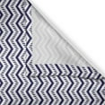 thumbnail image 3 of Ambesonne Navy Blue Kitchen Curtains, Chevron Dashed Lines, 55"x39", Navy Blue White, 3 of 3