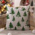 thumbnail image 2 of Christmas Pillow Covers 18x18 Inch Set of 2 Green Christmas Tree Decorative White Throw Pillows Winter Christmas Decor for Home Couch ST-011B18, 2 of 6