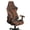 Cyberpunk Lines Pattern Orange Gray, variant on SCRAWLGOD Neon Graffiti Pattern Black Gaming Chair Cover Set of 4, Washable High Back Computer Chair Slipcover with Elastic Bottom Universal Desk Chair Seat Protector with Armrest Cover