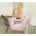 thumbnail image 4 of Flexible Plastic Carry Laundry Basket Holder Square Storage Hamper with Side Handles, Purple Set of 3, 4 of 6