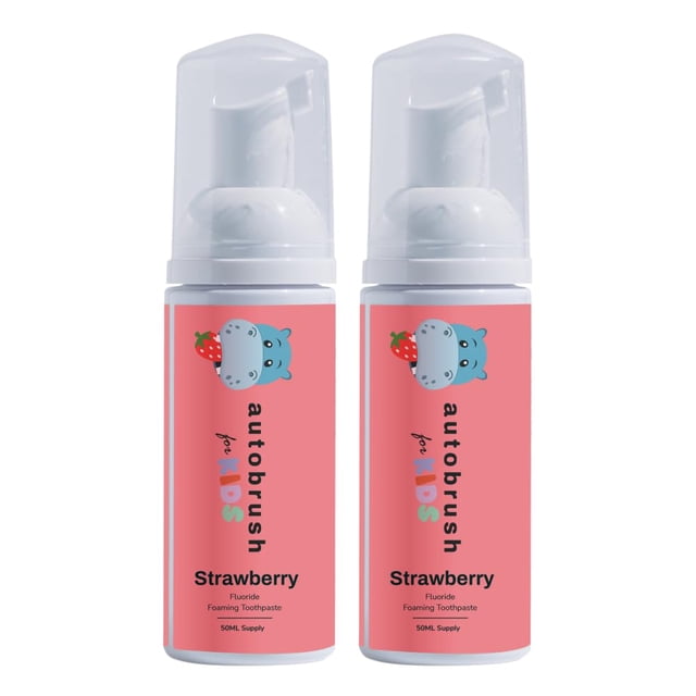 Pasta de dientes autobrush Autobrush Fluoride Foaming Kids Strawberry