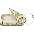 thumbnail image 4 of Rocae Lemon for Leather Luggage Baggage Tags ID Label Privacy Cover ID Label with Stainless Steel Loop and Address Card, 4 of 5
