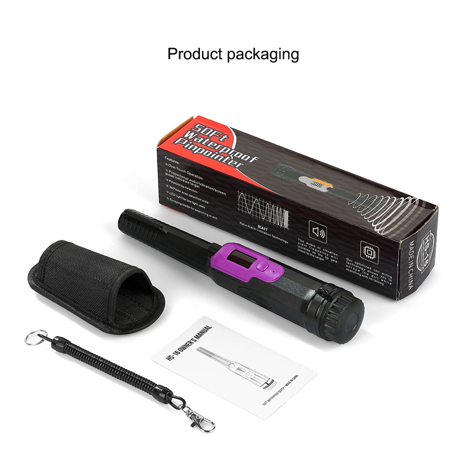 YongCo Metal Detector Pinpointer Handheld Metal Detector Probe Treasure Detectors with for Locating Gold