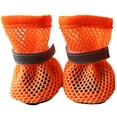 thumbnail image 6 of Dog Shoes Breathable Mesh Boots,Summer Breathable Dog Boots Nonslip Sole Paw Protector for Small Medium Dogs,Christmas Gifts for Pets(Orange,M), 6 of 6