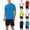 Black, variant on CHUMUD 2 Piece Sets for Men Crew Neck Short Sleeve Tees and Eastic Waisted Shorts Athletic Set Basketball Football Training Running Gym Tennis Summer Trendy Casual Outfits (Avail for Big and Tall)