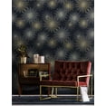thumbnail image 3 of NextWall Midnight & Gold Starburst Geo Peel and Stick Wallpaper, 3 of 10