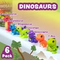 thumbnail image 3 of Juguetes de baño dinosaurio sin moho de 6 piezas para bebé y niño pequeño, 3 of 9