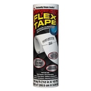 Flex Tape Strong Rubberized Waterproof Tape, 12 x 10 ft, White
